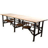 Reproduction Work Table with Stools