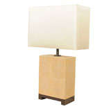 Shagreen Base Desk Lamp with Bronze Base