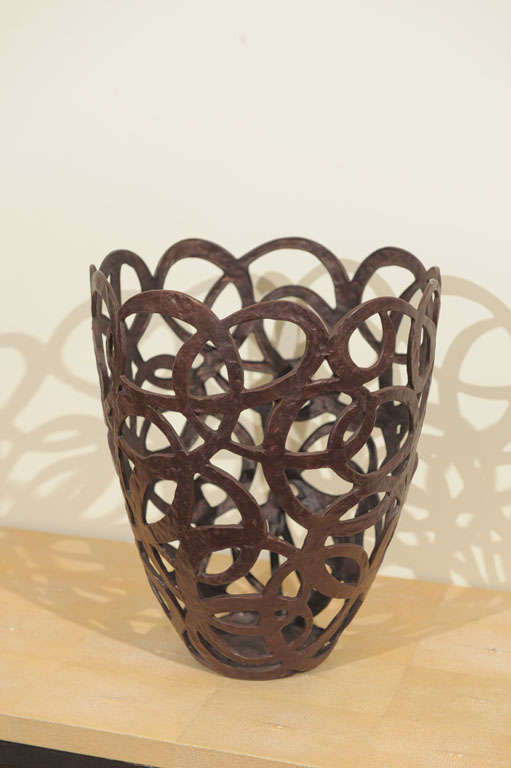Bronze Swirl Vessel Lost Wax Casting