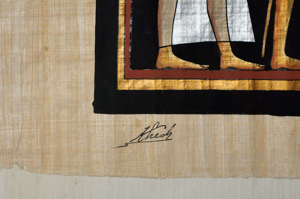 Mid-20th Century Framed Egyptian Papyrus
