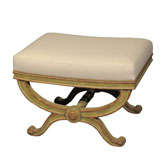 A Michael Taylor Painted and Parcel Gilt Curule Stool