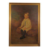 19th c. Otto von Krumhaar  Portrait of Young Boy