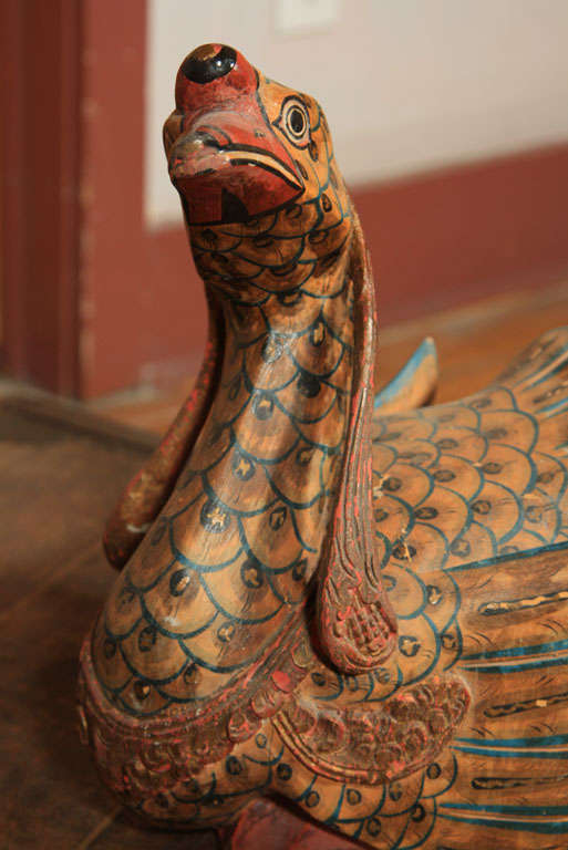 Wood Carved  Folk  Art Duck  from Java