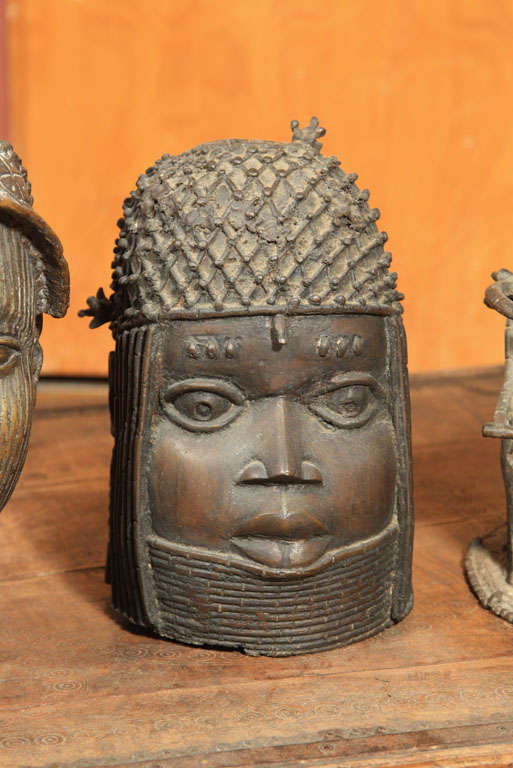 Nigerian Bronze  Head  from  Benin,  Nigeria For Sale