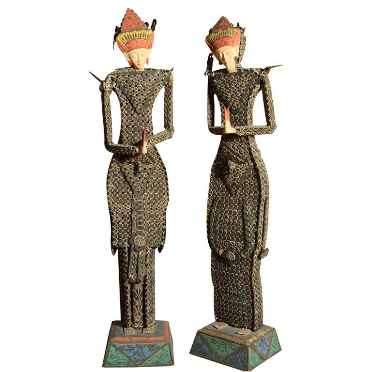 Pair  of  Wedding  Dolls  From  Bali,  Indonesia For Sale