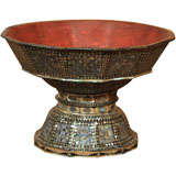 Offering  Bowl  Vietnam  Lacquer &  Mother of Pearl