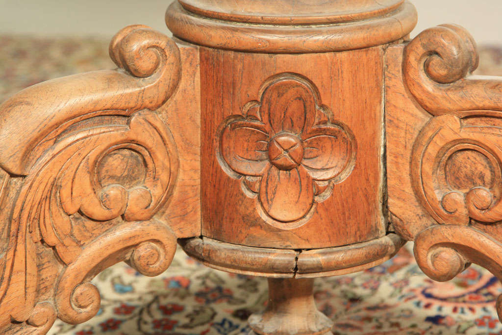 Indonesian Round  Dining  Table  Meja  Bunder For Sale