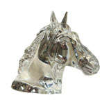Baccarat  Horse  Head  Trophy - by  Georgeon