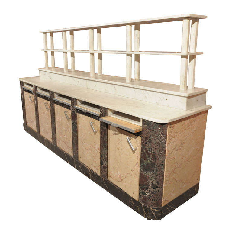 French Marble Butcher Counter