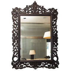 Large Mirror in Ebonized Wood