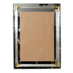 Glamorous Mirrored Picture Frame with Twisted Glass Details