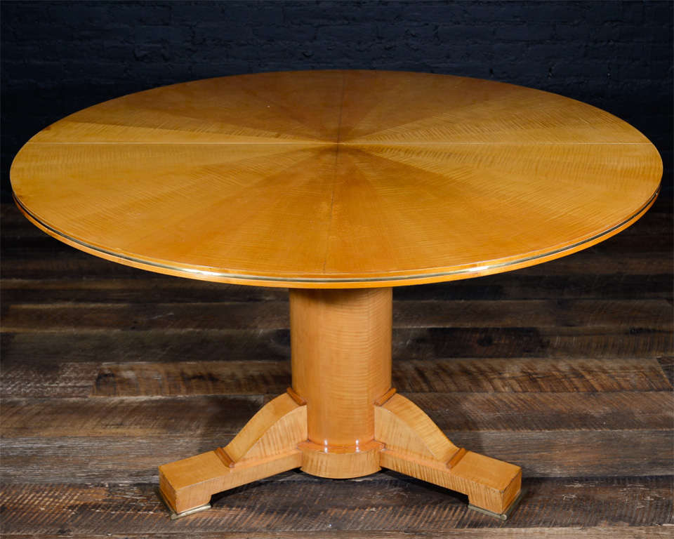 French Jules Leleu, Sycamore Center Table, France, c. 1948