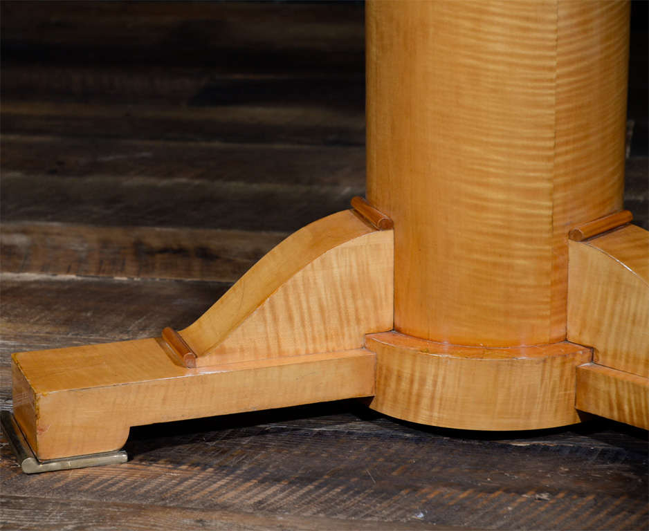 Gilt Jules Leleu, Sycamore Center Table, France, c. 1948