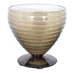 Smoked glass Vase by Daum