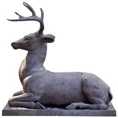 Vintage Supremely Elegant Zinc Stag