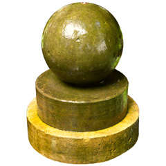 Vintage Spherical Millstone Fountain