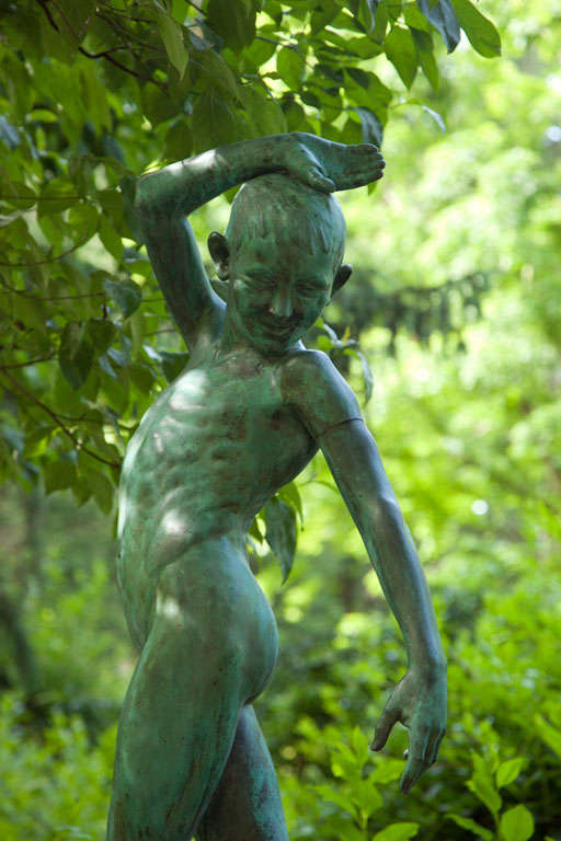 Graceful Bronze Figure of a Young Dancer In Excellent Condition In Katonah, NY