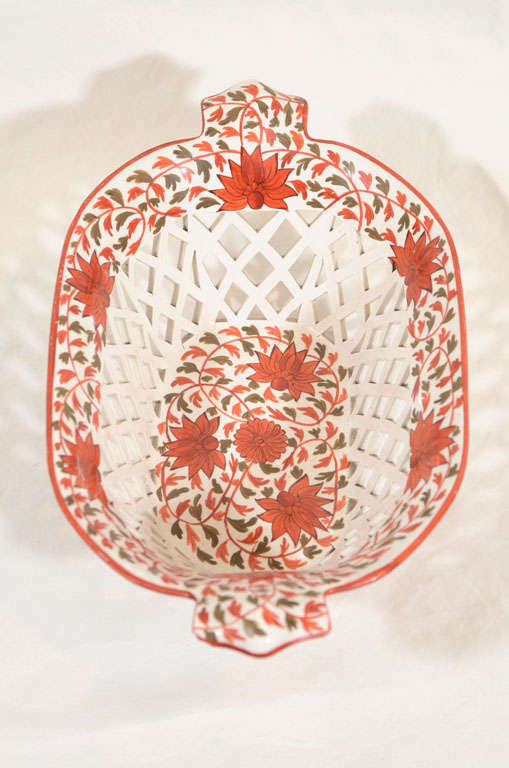 A Pair of Late 18th Century Pierced Creamware  Baskets 1