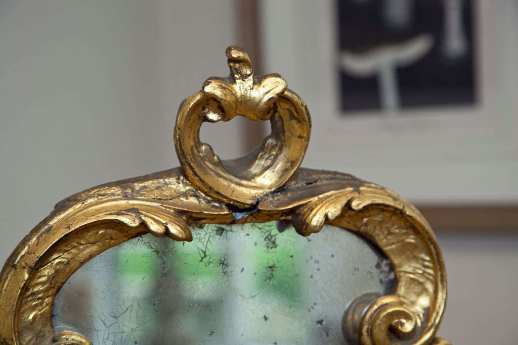 19th Century Gilt Rococo French Dressing Table Mirror