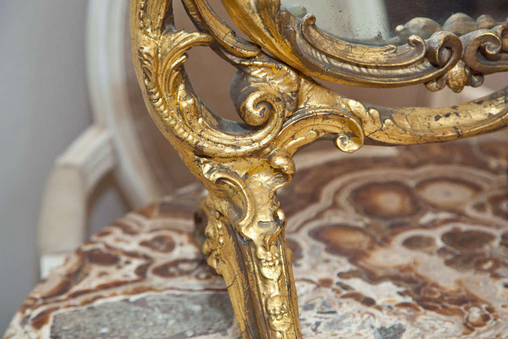 Gilt Rococo French Dressing Table Mirror 1