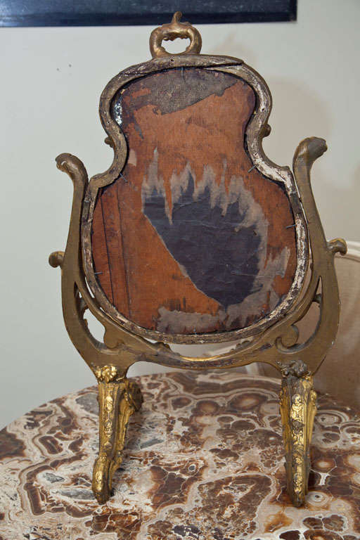 Gilt Rococo French Dressing Table Mirror 3