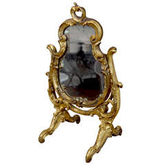 Gilt Rococo French Dressing Table Mirror