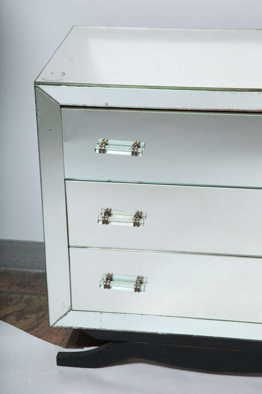 mirrored drawer handles