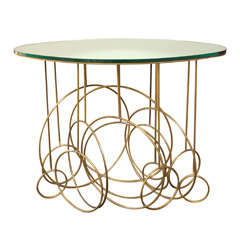Custom Console Table with Mirrored Top