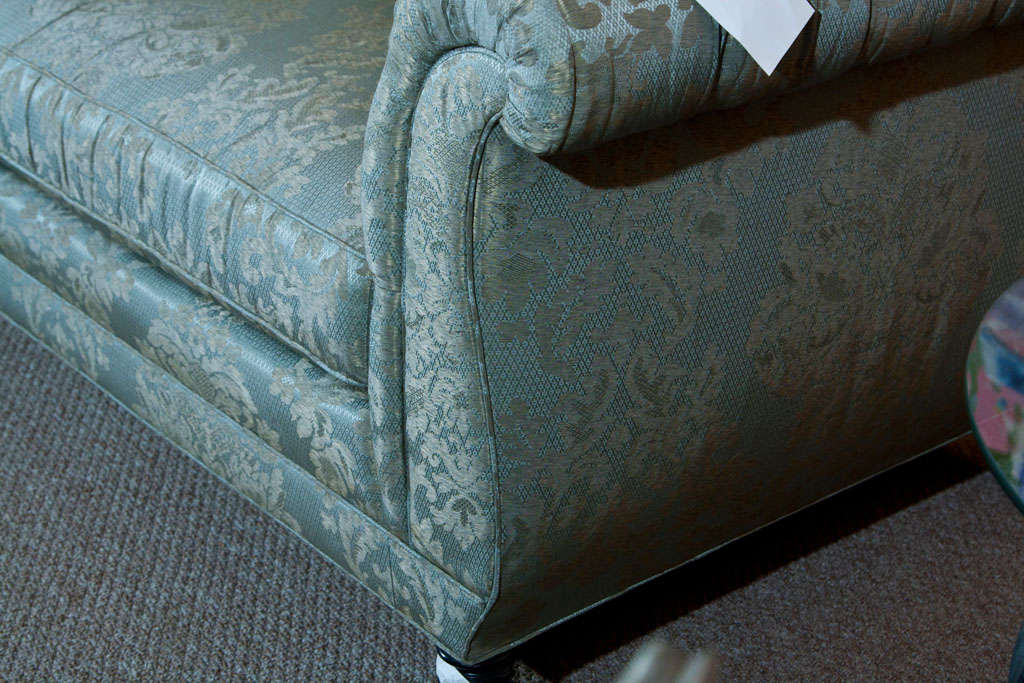 Fabric English Georgian Style Tufted Loveseat