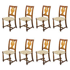 Set of 8 Continental Dining Side Chairs