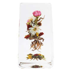 Vintage Paul Stankard Glass Botanical Bouquet