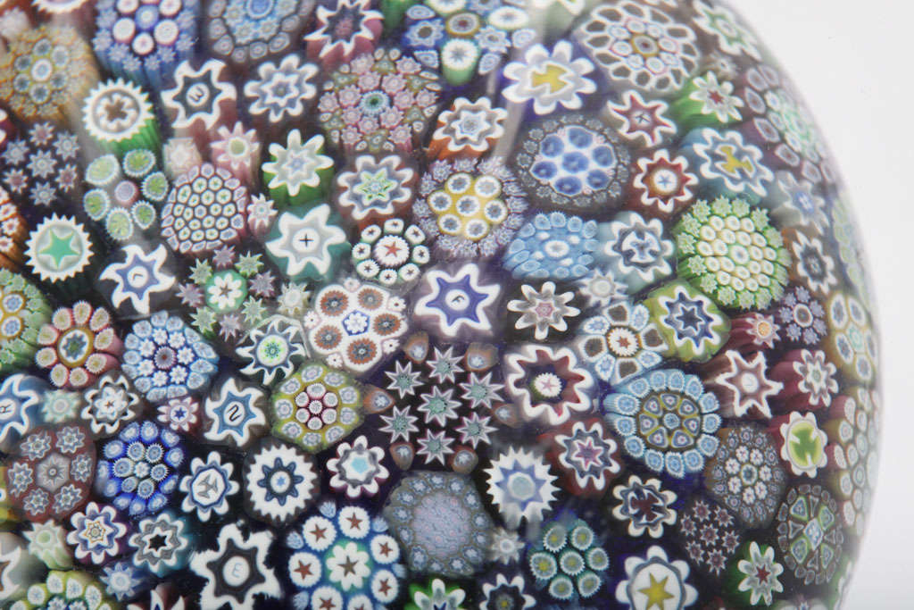 Peter McDougall Close Packed Millefiori Paperweight In Excellent Condition In New York, NY