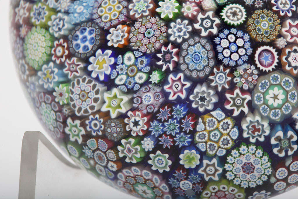 Glass Peter McDougall Close Packed Millefiori Paperweight