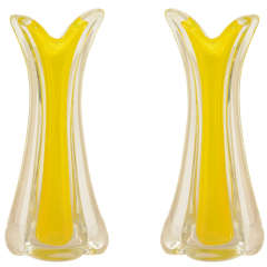 Pair of Murano Glass Vases