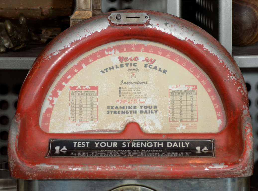 Mid-20th Century Super Machine Age Strength Tester