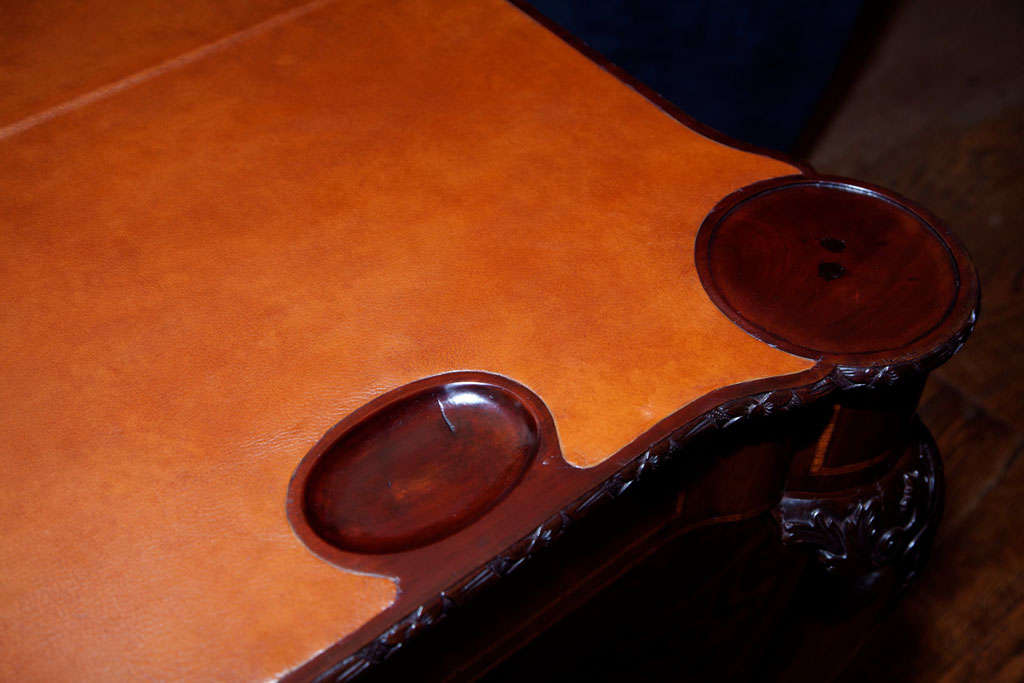 George III.-Spieltisch mit Intarsien und Flip-Top (Mahagoni) im Angebot