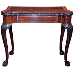 George III Inlaid Flip-Top Game Table 9