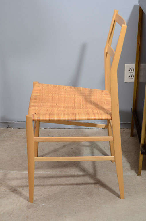 Beech Single Gio Ponti Superleggera Dining Chair by Cassina