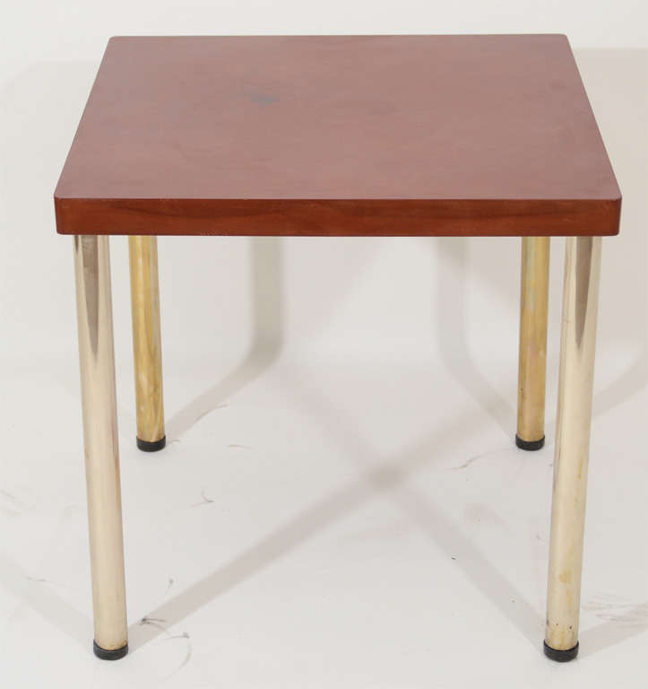 Mid-20th Century Bakelite-top table by Rene Herbst, French 1940s For Sale