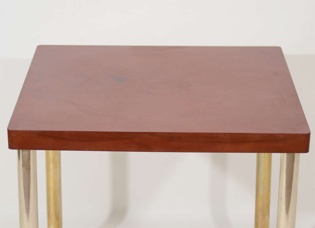 Bakelite-top table by Rene Herbst, French 1940s For Sale 1