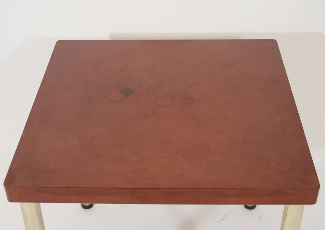 Bakelite-top table by Rene Herbst, French 1940s For Sale 2