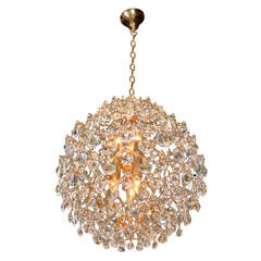 Marquise Shaped Crystal Chandelier, Austrian 1960s