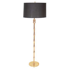 Faux Bamboo Brass Floor Lamp
