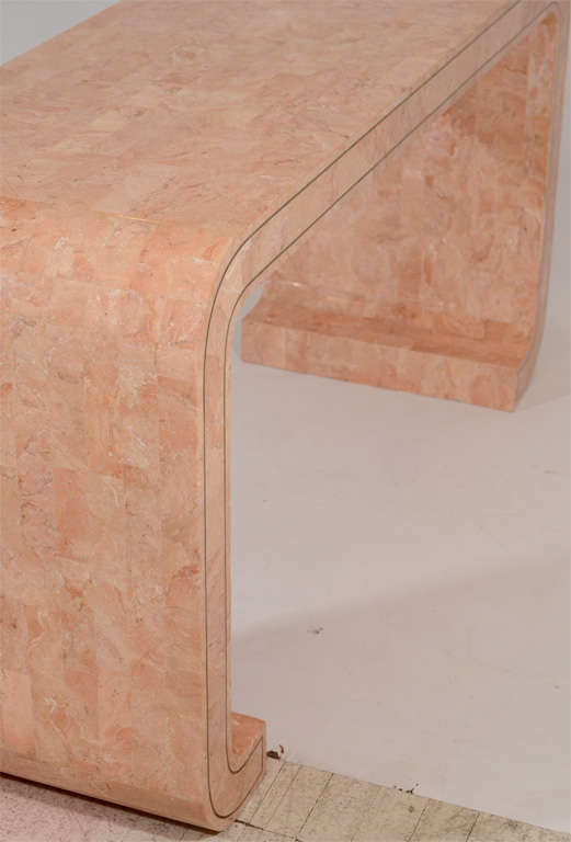 Console Table in Tessellated Coral by Maitland Smith For Sale 1