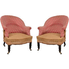 Pair of French Napoleon Chairs with Lumbar Support