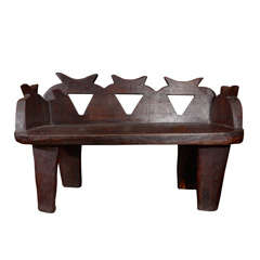 Ethiopian Hand Carved Bench