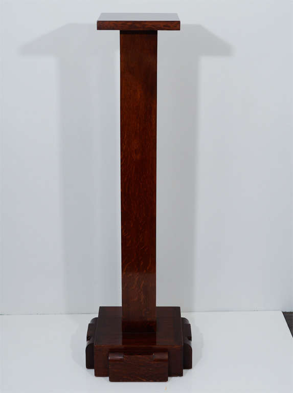 Polished oak pedestal designed by Charles Dudouyt for La Gentilhommière

This tall pedestal by the famous, early twentieth century furniture maker Charles Dudouyt possesses a remarkable symmetry and is centered by a stable, square base.

Measures: