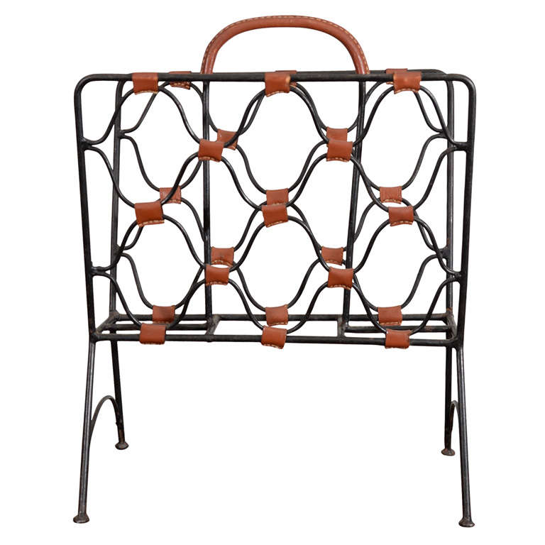 Jacques Adnet Magazine Holder