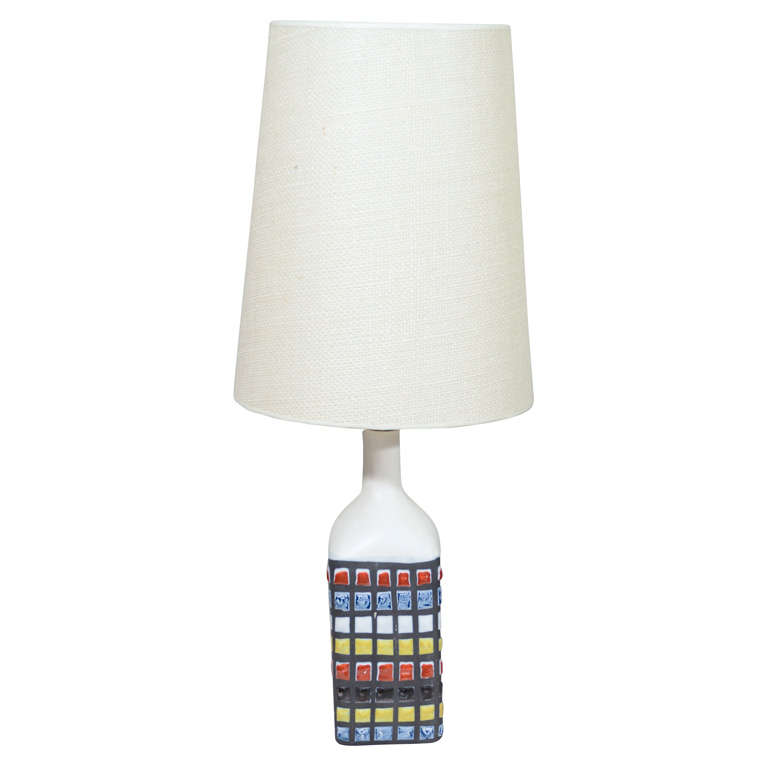 Roger Capron Table Lamp For Sale