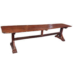 Antique Oak Trestle Table